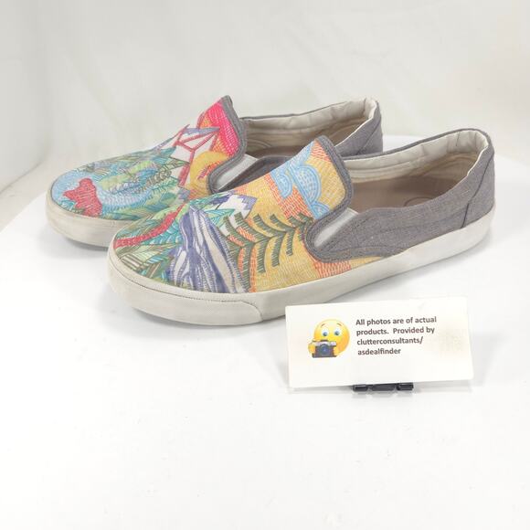 Inkkas Slip On Casual Loafer Shoe Womens Size 10 Mens Size 8 Multi Gray - Picture 1 of 10
